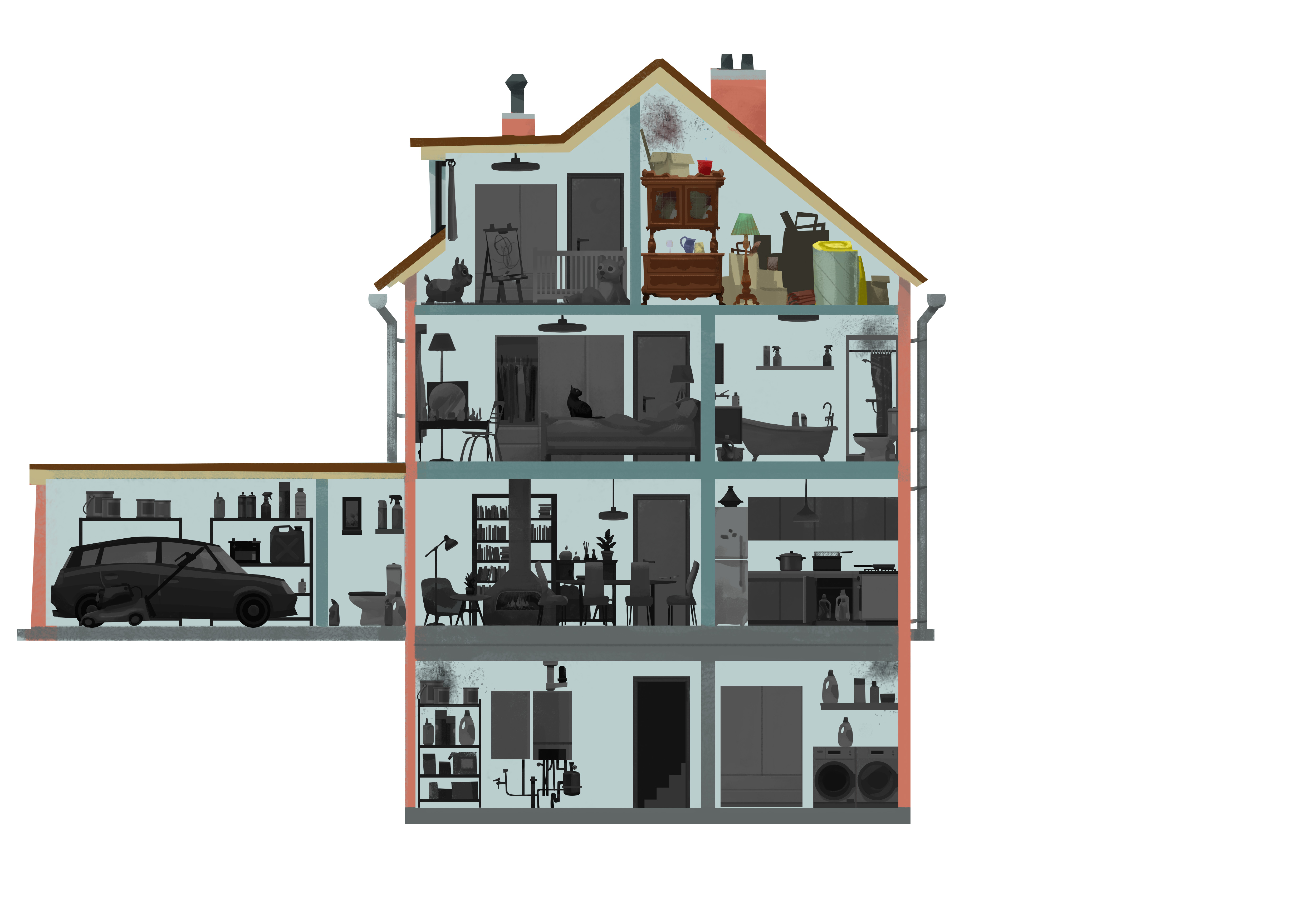 Polluants dans le grenier